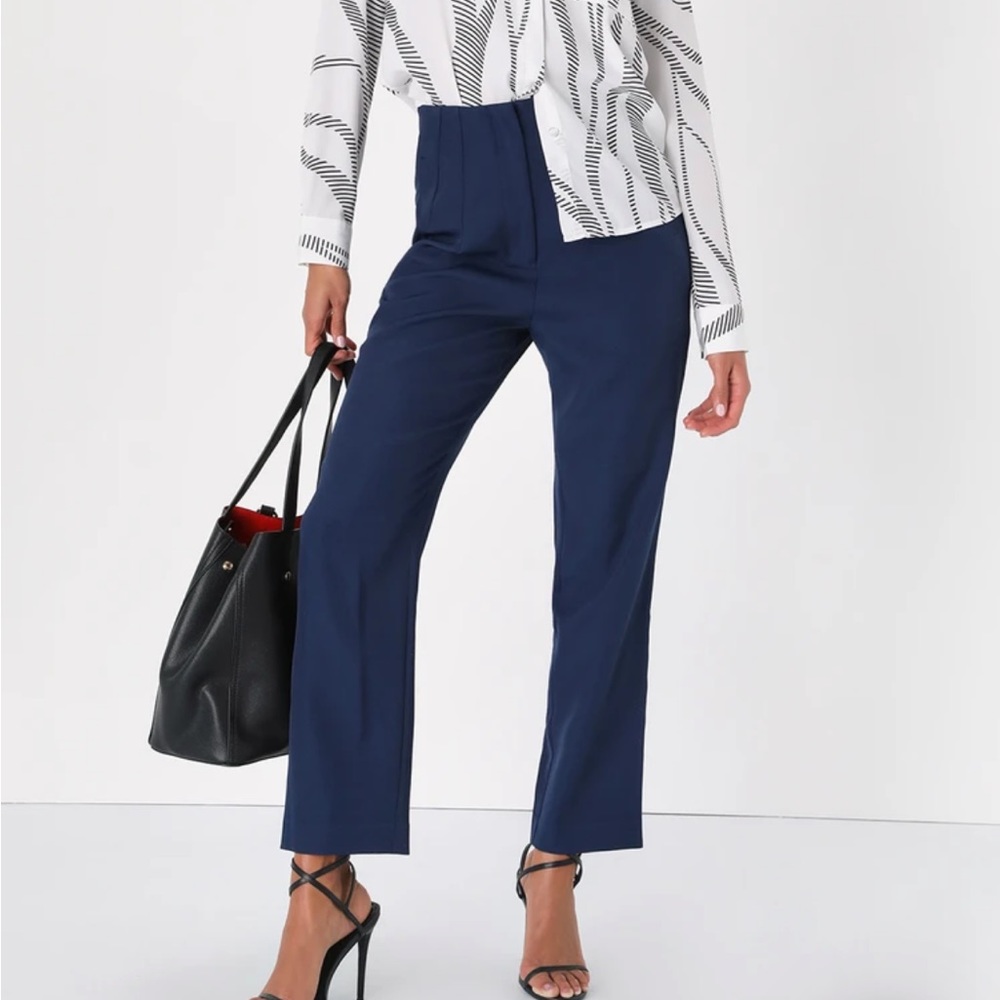 navy blue trousers
